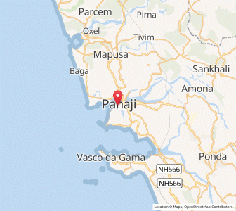 Map of Panaji, Goa
