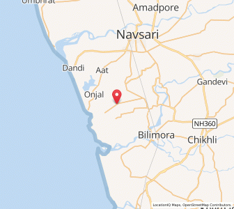 Map of Panar, Gujarat