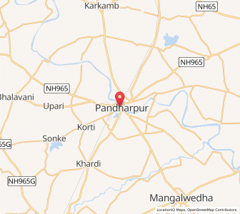 Map of Pandharpur, Maharashtra