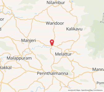 Map of Pandikkad, Kerala