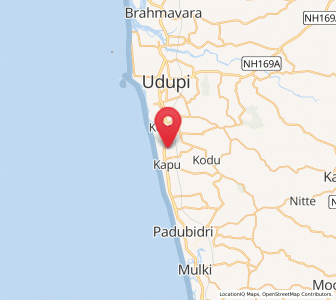 Map of Pangala, Karnataka