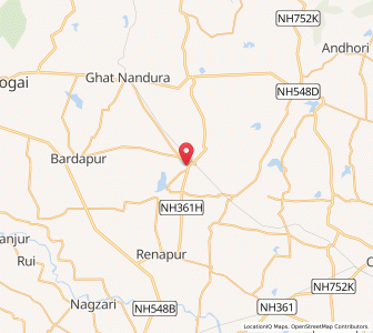 Map of Pangaon, Maharashtra