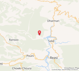 Map of Panhasa, Kashmir
