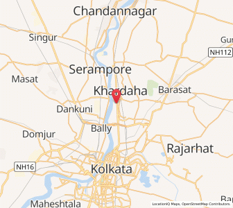 Map of Panihati, West Bengal