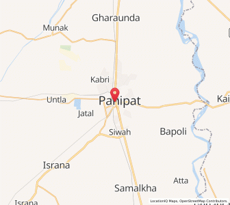 Map of Panipat, Haryana