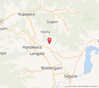 Map of Panipur, Kashmir