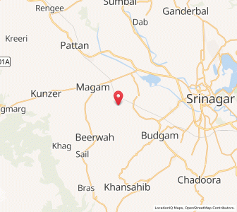 Map of Panjas, Kashmir