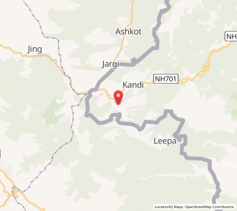Map of Panjtaran, Kashmir