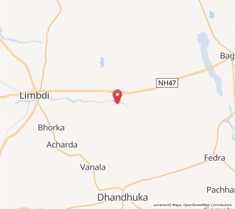 Map of Pansina, Gujarat