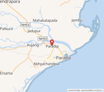 Map of Paradip Garh, Odisha