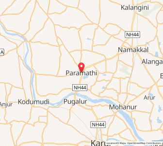 Map of Paramati, Tamil Nadu