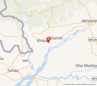 Map of Parangla, Kashmir