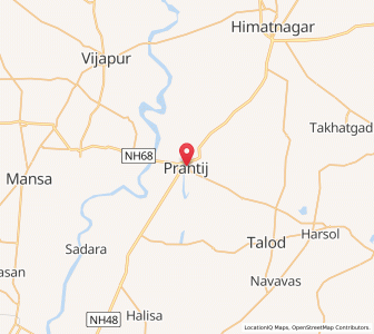Map of Parantij, Gujarat