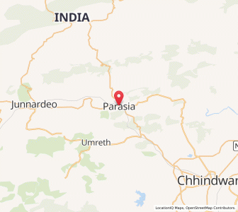 Map of Parasia, Madhya Pradesh