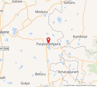 Map of Parasurampur, Karnataka