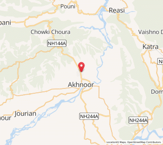 Map of Paraurian, Kashmir