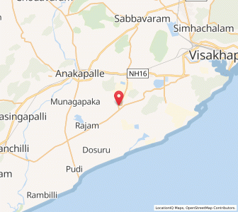 Map of Paravada, Andhra Pradesh