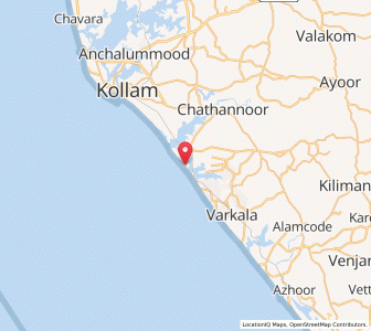 Map of Paravūr Tekkumbhāgam, Kerala