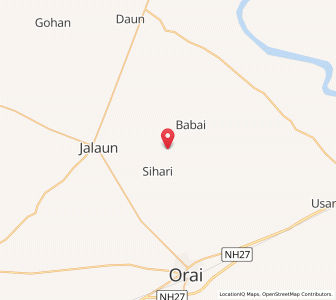 Map of Parbatpur, Uttar Pradesh