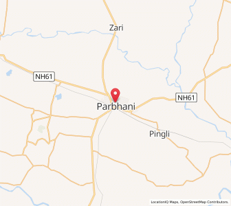Map of Parbhani, Maharashtra