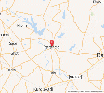 Map of Parenda, Maharashtra