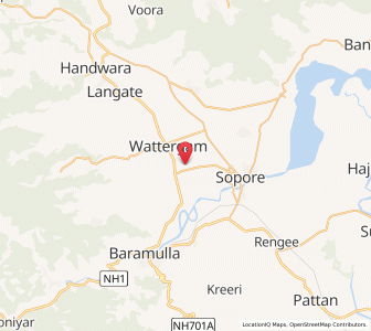 Map of Parepur, Kashmir