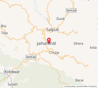 Map of Parinda, Uttarakhand