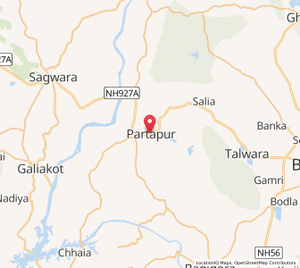 Map of Partapur, Rajasthan