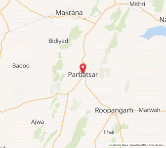 Map of Parvatsar, Rajasthan
