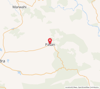 Map of Pasan, Chhattisgarh