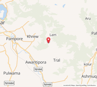 Map of Pastun, Kashmir