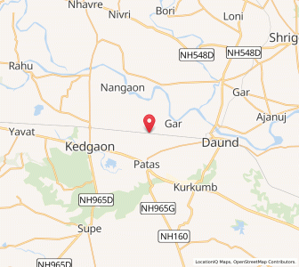 Map of Patas, Maharashtra