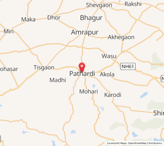 Map of Pathardi, Maharashtra