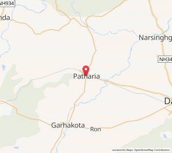 Map of Patharia, Madhya Pradesh
