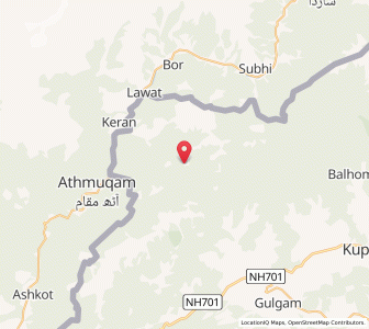 Map of Pathro, Kashmir