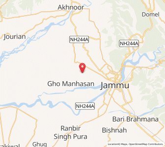 Map of Patnehal, Kashmir