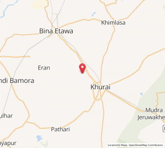 Map of Patti Bagthari Khimlasa, Madhya Pradesh