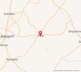 Map of Patti, Uttar Pradesh