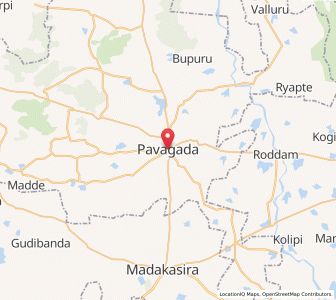 Map of Pāvugada, Karnataka