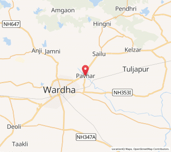 Map of Pawnar, Maharashtra