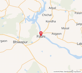 Map of Pawni, Maharashtra