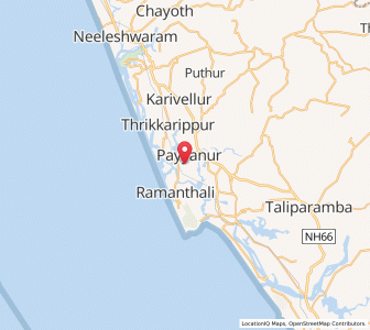 Map of Payyannur, Kerala