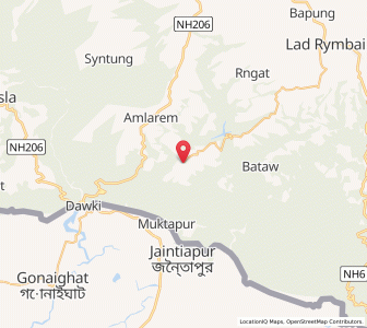 Map of Pdengshakap, Meghalaya