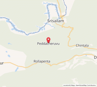 Map of Peddacheruvu, Andhra Pradesh