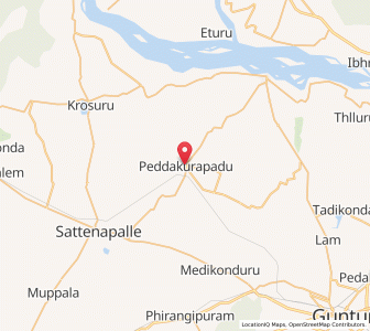 Map of Peddakurapadu, Andhra Pradesh
