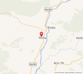 Map of Penta, Chhattisgarh