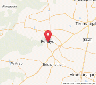 Map of Peraiyur, Tamil Nadu