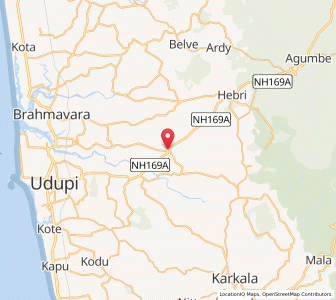Map of Perduru, Karnataka