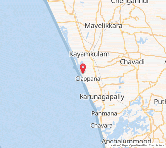 Map of Perinad, Kerala