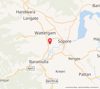 Map of Perozpur, Kashmir